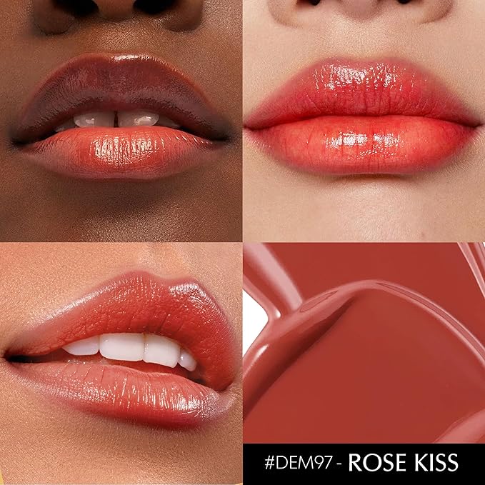 Depuplum Nude Pink Lipstick for Women Moisture Lip Gloss Tinted Lip Balm Sheer Lipsticks for Mother's Day Nourishing Hydrate Glossy Lipstick for Dry Lips,DM97 RoseNude