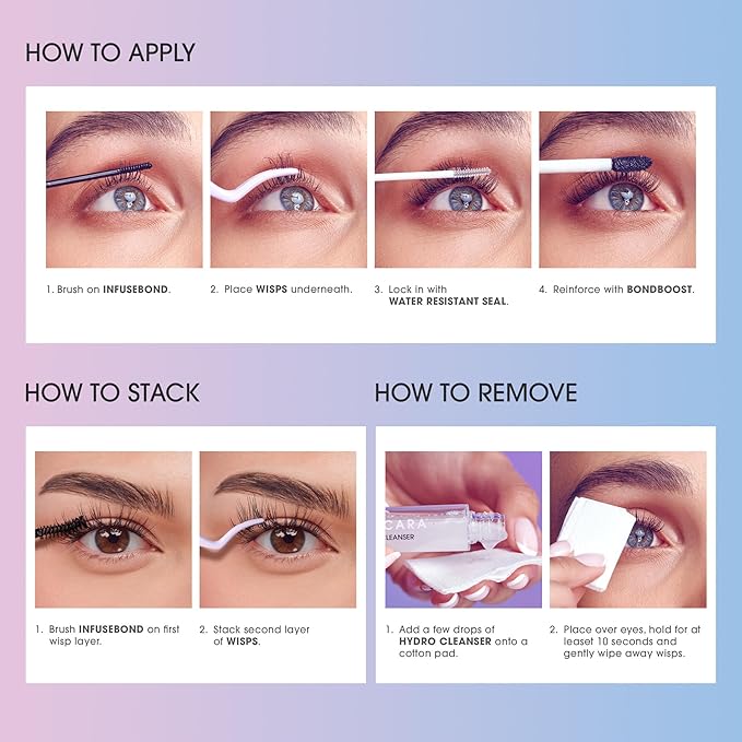 FALSCARA Studio Lash Extension Kit, 54 Stackable Lash Clusters, Medium Volume, 10mm-14mm, ‘Dark Chocolate’, False Eyelashes, InfuseBond, Water-Resistant Seal, BondBoost, Hydro Cleanser, Applicator