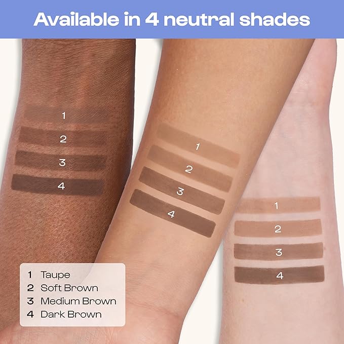 ALLEYOOP Swift Eyebrow All-In-1 Brow Definer with Built-In Sharpener & Spoolie Brush, Water & Smudge Resistant and Eyebrow Pencil for Women, Natural Matte Finish, Vegan, Cruelty-Free (Taupe)