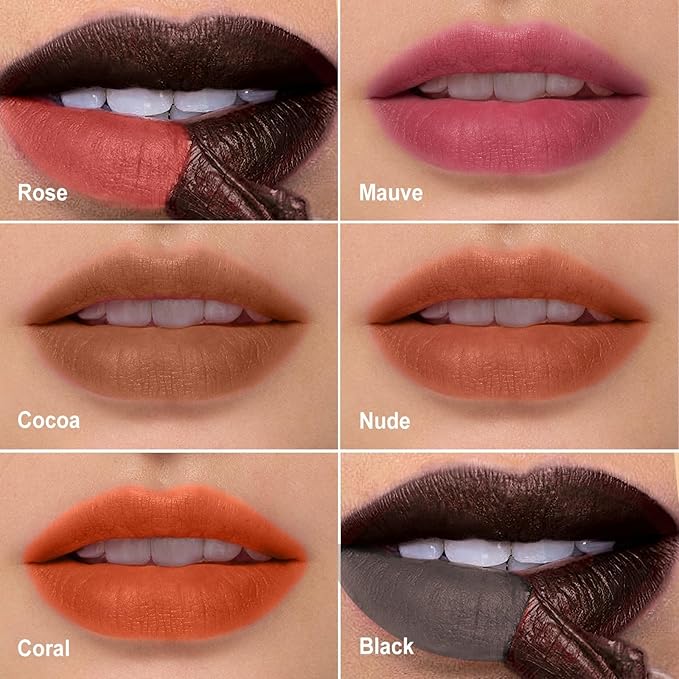 Lip Stain Peel Off, Lip Liner Moisturizing Long-Lasting & Waterproof, Transfer Proof & Plumping, Non-Stick Cup, Black Color