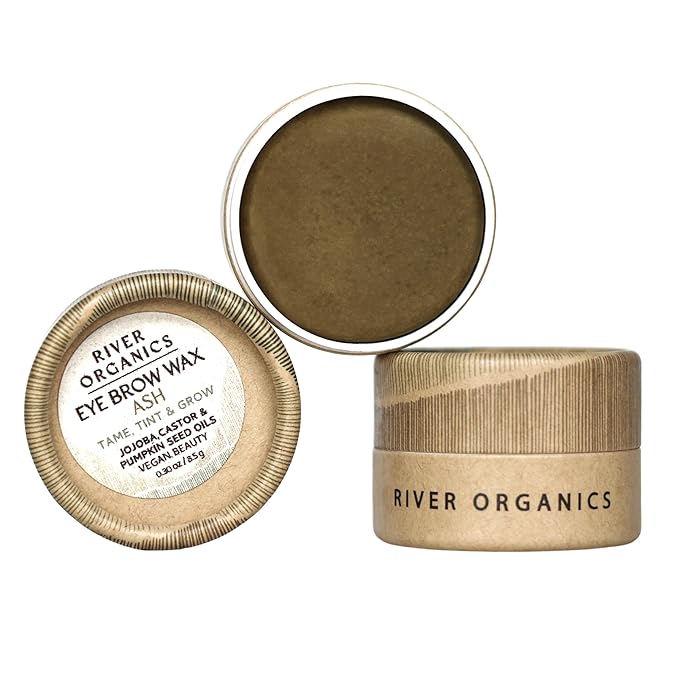 Zero Waste Eyebrow Wax & Growth Serum in Clear, Ash, Caramel, Chestnut, Dark by River Organics (Ash + Brush)