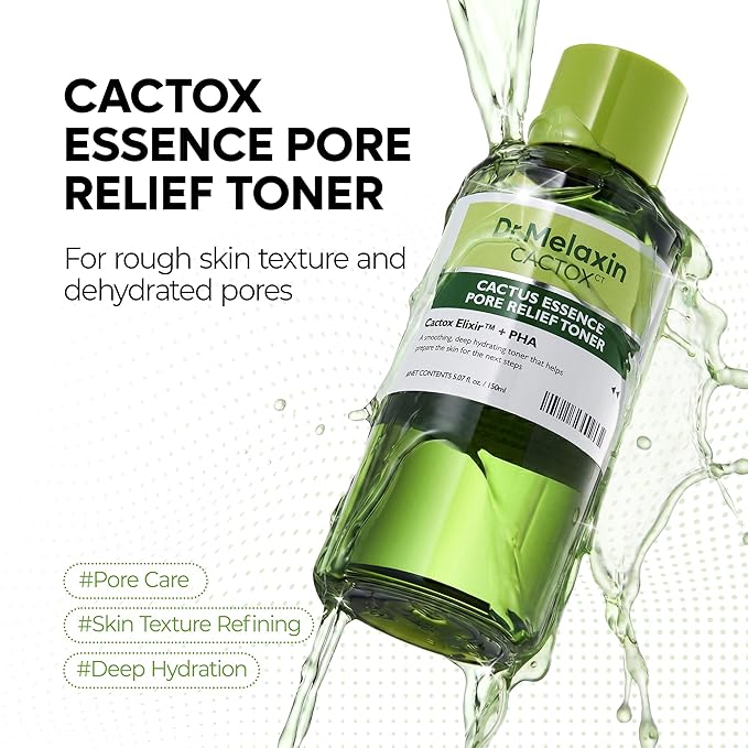 Dr.Melaxin Cactox Cactus Essence Pore Relief Toner 150ml – Hydrating & Soothing Facial Toner for Sensitive Skin, Barrier Care, Gentle Pore Care