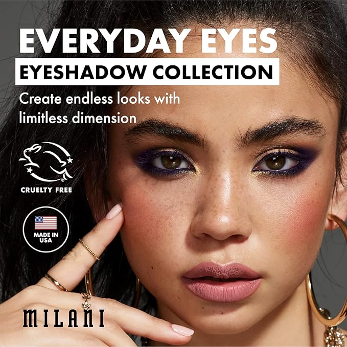 Milani Everyday Eyes Eyeshadow Palette - Plum Basics (0.21 Ounce) 6 Cruelty-Free Matte or Metallic Eyeshadow Colors to Contour & Highlight