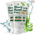 Miracle Hand Repair Cream for Dry Cracked Hands 1 oz Best Healing Hand Cream with 60% Aloe Vera - Non-Greasy Moisturizer for Working Hands - Fast Absorbing Lotion for Extremely Dry Skin (3-Pack)