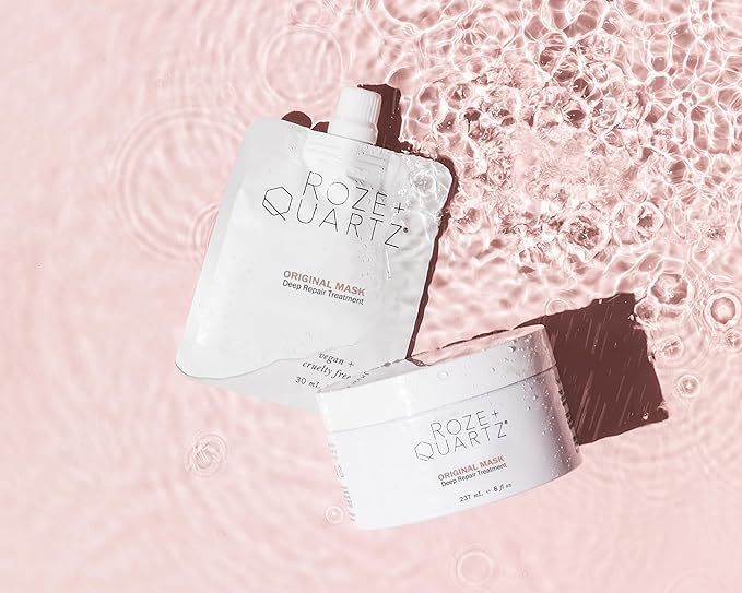 Roze + Quartz® Original Hair Mask • Deep Conditioning Hair Treatment for Dry Damaged Hair (16 Fl Oz REFILL)
