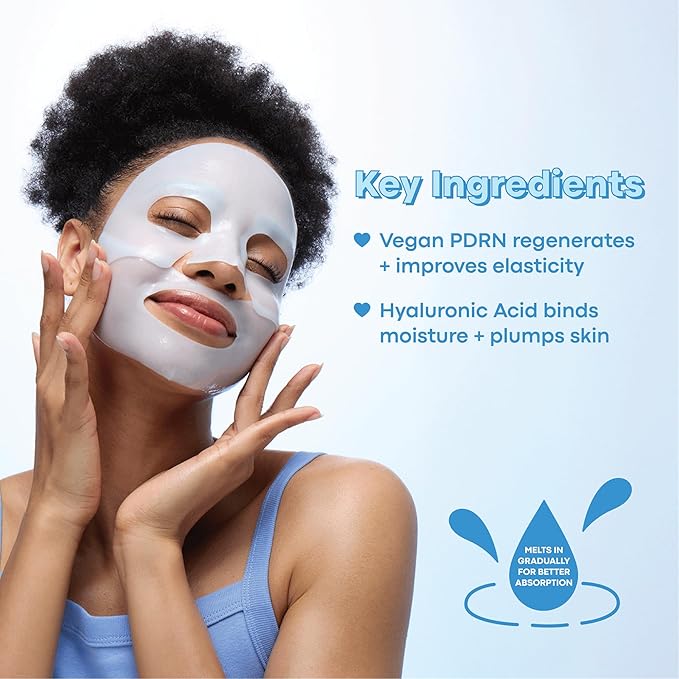 TONYMOLY Mask Melt Hydrating Hydrogel Overnight Face Mask – Vegan Banana PDRN + Hyaluronic Acid – Deep Moisture For Dry Skin – 1 Sheet