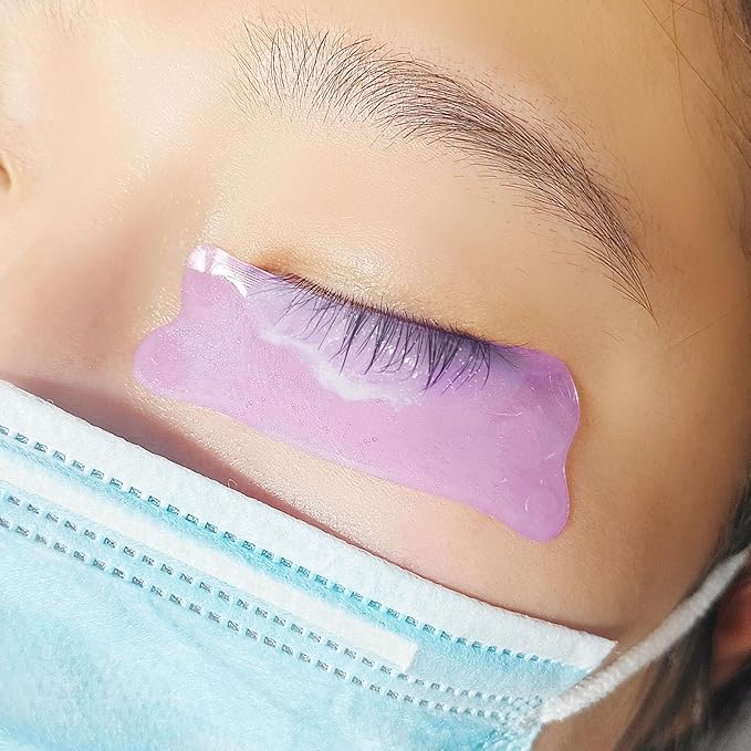 PERMANIA Lash Lift Pads Softening, 2Pcs Professional Korean Lash Lift Ultra Thin Eyebrow Covering Film (Purple)