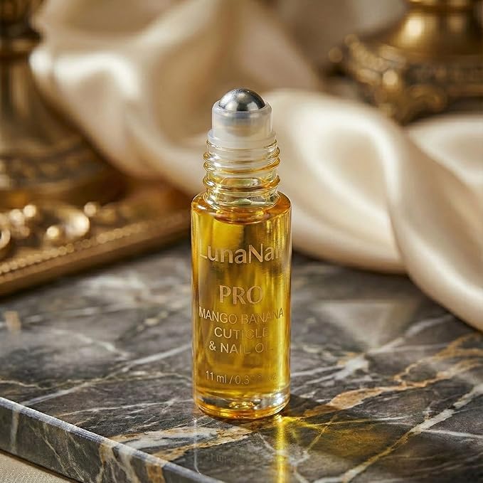 Cuticle Oil for Nails & Growth, Roll-On | Vitamin E & Jojoba Nail Strengthener Serum | Deep Hydration for Dry, Damaged Cuticles | Overnight Repair Treatment | Vegan (Mango Orange)