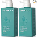 MEDIX 5.5 Glycolic Acid + Lactic Acid Exfoliating Body Wash Gel | KP Bump Eraser | AHA Exfoliant Skin Care Body Cleanser | Keratosis Pilaris & Acne | Anti Aging AHA Foaming Body & Face Wash, 2-Pack
