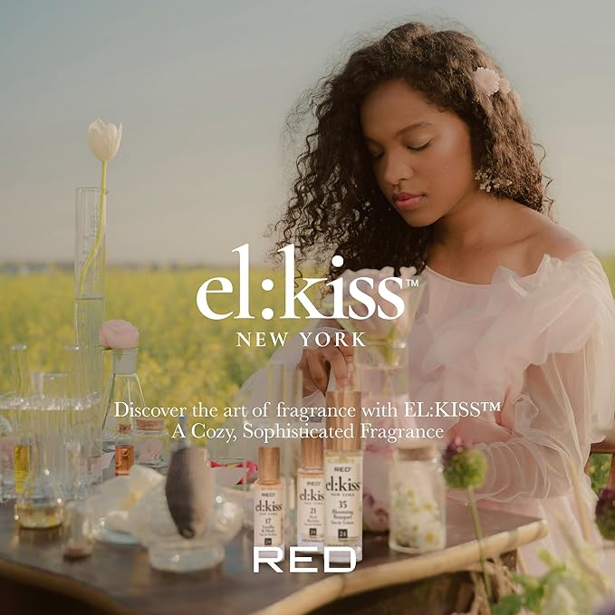 EL:KISS Roll On Perfume, Red Berries Inspired by YSt L's Mon Paris, Eau de Parfum 12mL (.40 Fl Oz), Hydrating & Long-Lasting, Alcohol-Free & Mineral Oil-Free, Infused With Jojoba, Argan & Coconut Oil