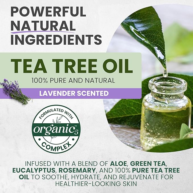 KESMEDIK Tea Tree Lavender Body Wash MaxTherapy, Itchy Skin Relief, Antifungal Defense, Fights Body Odor, Soothes Jock Itch & Athlete's Foot, Intimate Wash, Men & Women, 2-Pack, Limited Edition
