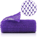 ZOCY African Net Sponge, Authentic Exfoliating Body Scrubber for Bath and Shower, Multiple Textures with Gentle Deep Exfoliating and Rich Lather for All Skins (Purple)