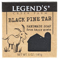 Legend's Creek Farm Goat Milk Soap - Cleansing Moisturizing Bar for Hands and Body - 5 Oz Creamy Lather, Nourishing, Gentle Natural Soap for Sensitive Skin (Black Pine Tar, Pack of 1)
