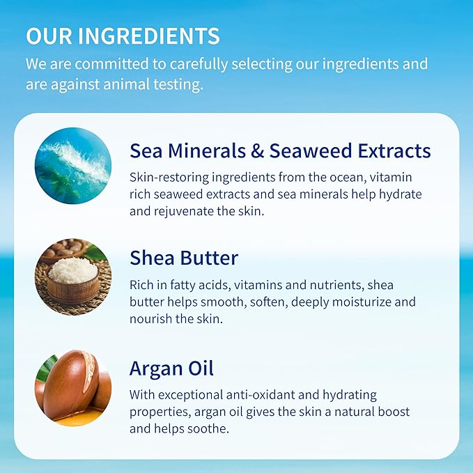 Inis the Energy of the Sea - Sea Mineral Hand Lotion for Women and Men, Lightweight Sink Side Hand Moisturizer with Seaweed, Shea Butter and Hyaluronic Acid, Clean Ocean Fresh Scent, 10 fl oz