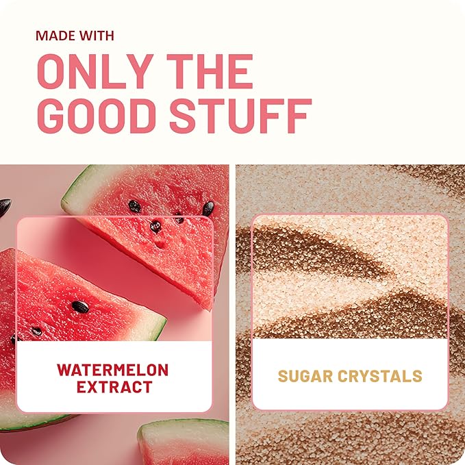 St. Ives Watermelon Lip Scrub, Sugar Exfoliator with 100% Natural Ingredients, Helps Smooth Away Dullness, 0.5 oz Jar