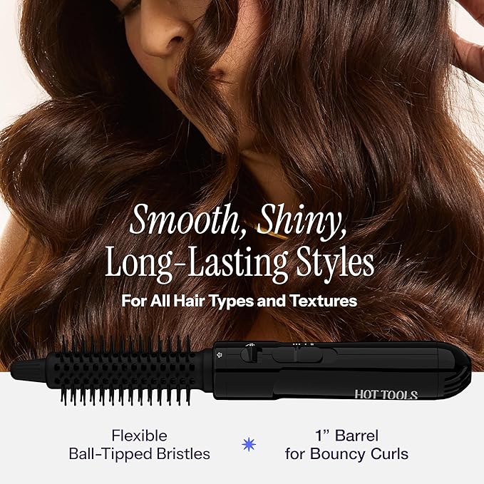 HOT TOOLS Pro Artist Hot Air Styling Brush | Style, Curl and Touch Ups (1-1/2”)