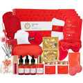 Mother's Day Gifts, Red Rose 32 Pcs Facial Skin Care Set, Bath and Body Gifts Basket for Women, Spa Set & Self-Care Kit, Face Sheet Mask, Serum, Present, Birthday, Christmas, Anniversary, Wife, Mom