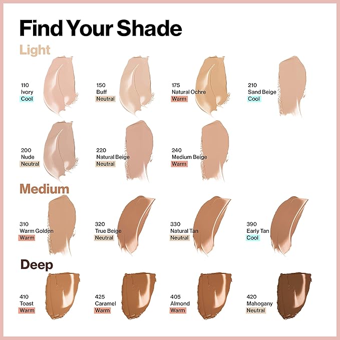 Revlon Liquid Foundation, ColorStay Face Makeup for Normal and Dry Skin, Longwear Full Coverage with Matte Finish, Oil Free, 175 Natural Ochre, 1.0 Oz