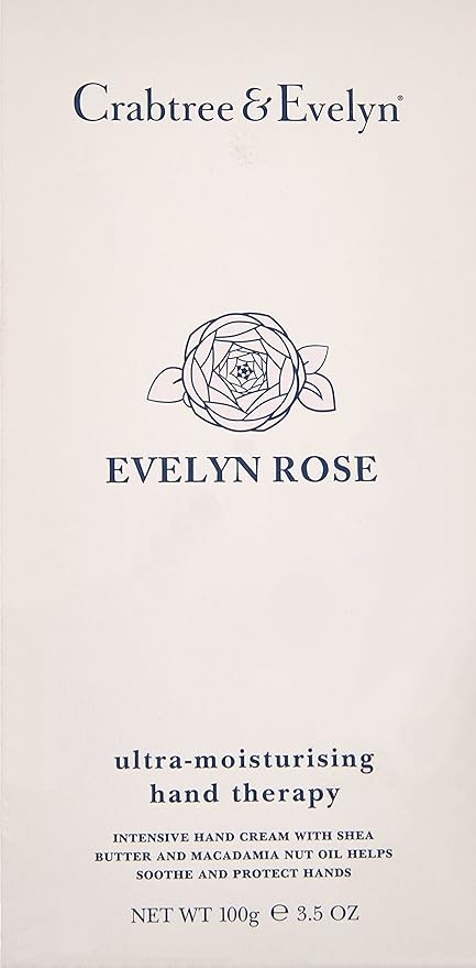 Crabtree & Evelyn Evelyn Rose Ultra-Moisturising Hand Cream Therapy, 3.5 oz
