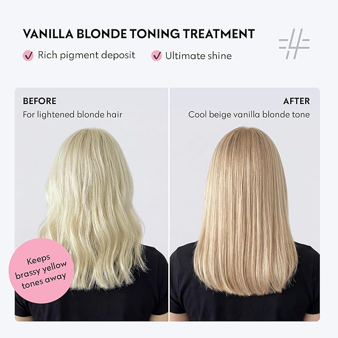 FOUR REASONS Color Mask, Vanilla Blonde (27 Colors) – Hair Gloss & Color Depositing Conditioner – Semi Permanent Hair Toner for Color-Treated Hair Color For Women – Vegan & Cruelty-Free – 6.76 fl oz