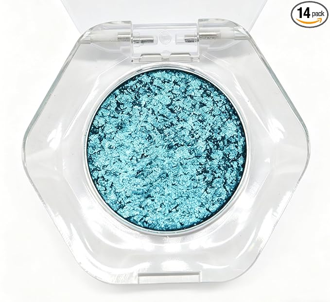 Chameleon Eyeshadow Collection, 14 Shades, Glitter Pressed Powder, Iridescent Shimmer Colors. (Stellar)