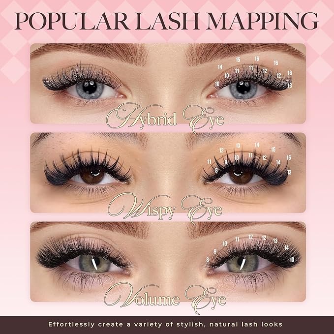 LASHVIEW Volume Lash Extensions 0.03-0.20 J/B/L/C/CC/D Curl 8-16mm Mixed & Single Length Tray, Soft Matte Dark Professional Eyelashes Extension(0.03 D 12mm)