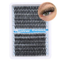 Lash Clusters 240 Pcs Individuals Eyelash Extensions 16-20MM Dramatic Long Fluffy D-Curly Lash Extensions Pack by Mavphnee (40D+50D)