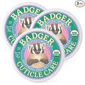 Badger Cuticle Cream, Deep Hydration for Dry, Cracked Cuticles & Hangnails, 100% Organic Cuticle Balm with Rich Shea Butter for Strong, Healthy Nails, Non-Greasy Cuticle Oil, .75oz Tin, 3-Pack
