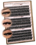Goddvenus Wispy Lash clusters Hybrid Cluster Eyelash Extensions Natural Fairy Eyelash Clusters D Curl Individual Lashes Fluffy False Eyelashes (70D 80D 90D 12-18mm Mixed)