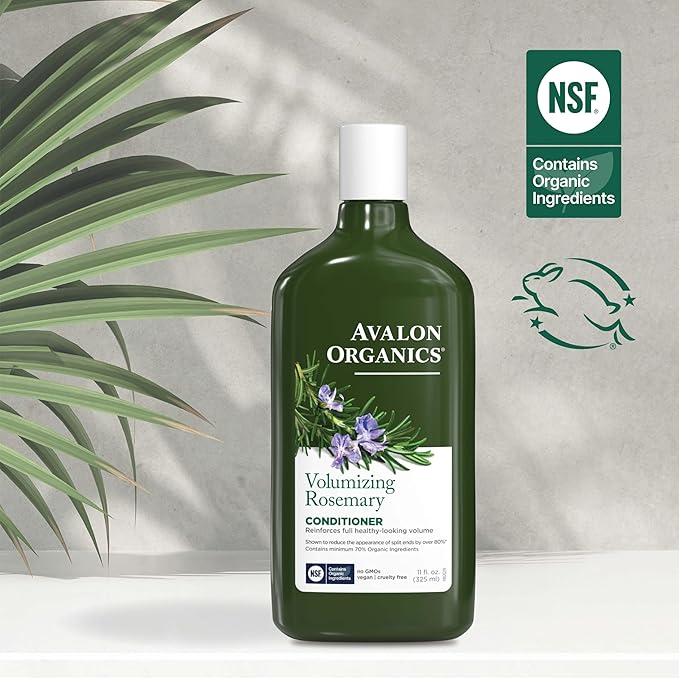Avalon Organics Rosemary Conditioner - Volumizing Haircare to Reinforce Full, Healthy Looking Volume, 11 Oz