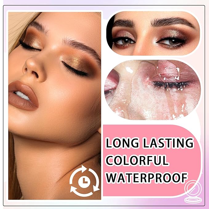 40 Colors Eyeshadow Palette,Matte Glitter Eyeshadow Makeup Palette with Eyeshadow Brush,Highly Pigmented Colorful Shimmer Eye Shadow Palette Makeup Kit for Women