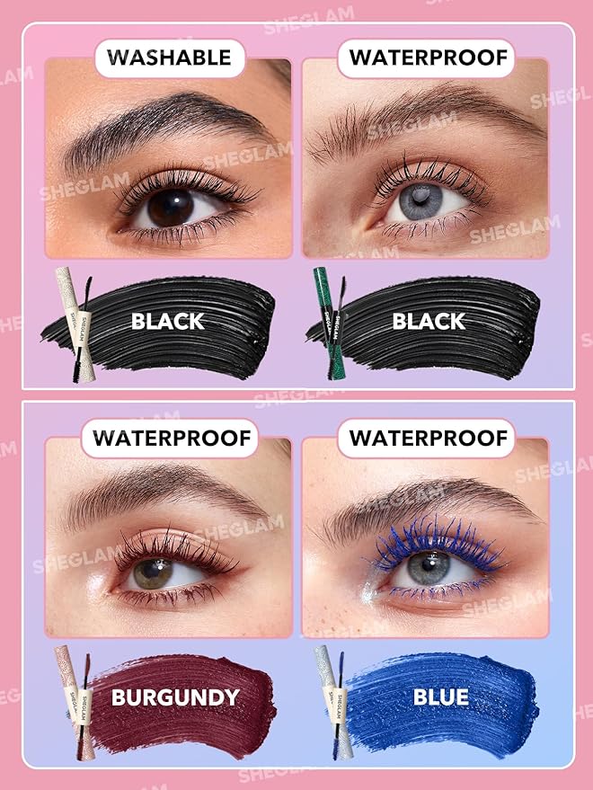 SHEGLAM All-In-One Volume & Length Mascara-Waterproof-Burgundy
