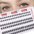 Lash Clusters Natural Look 8-10-12MM Short Cluster Eyelash Extensions for Clean Girl Makeup Wispy Eyelash Clusters C-curly Individual Lashes Thin Lash Band by Newcally