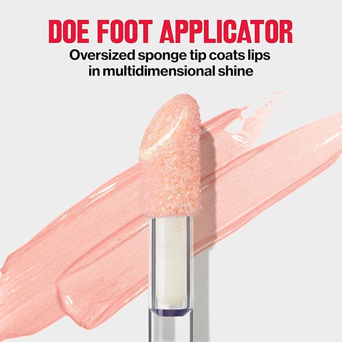 REVLON Super Lustrous Lip Gloss, Non-Sticky, Hydrating, High Shine Finish, 205 Snow Pink, 0.13 oz (Pack of 2)
