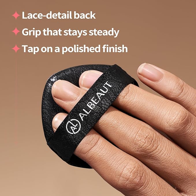Albeaut Air Puff 3PCS, Liquid Foundation Puff for Cushion Foundation Replacement, Mini Teardrop Puff for Precision Concealer/Blush/Highlighter
