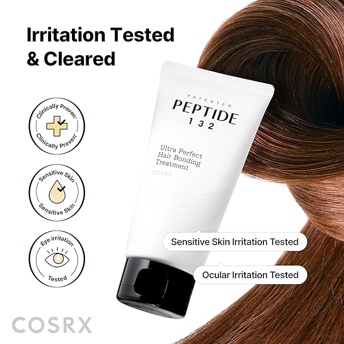 COSRX PEPTIDE 132 Hair Bonding Repair Treatment - Deep Conditioner Hair Mask for Damaged, Dry Hair, Repairs Breakage & Split Ends, For All Hair Types – 4.05 fl oz