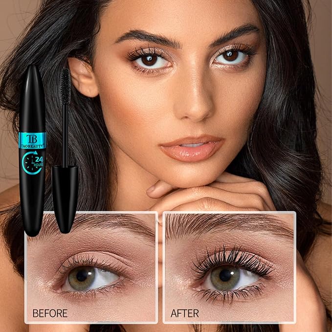 Mascara Volumizing & Lengthening for Clump-Free Dramatic Lashes Smudge-Proof & Waterproof Formula for All-Day Curl