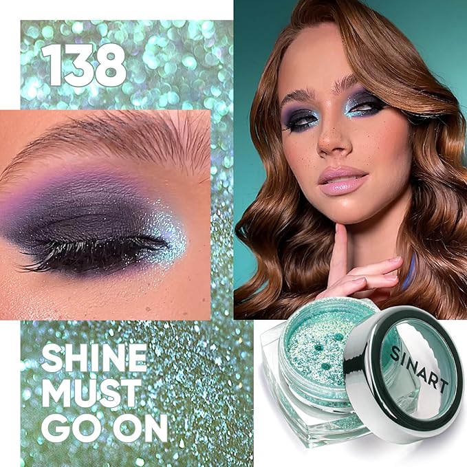 Glitter Eyeshadow, Eye Makeup, Eyeshadow Powder Glitter, STAR POWDER Shine and shimmer, NO Animal Testing & Cruelty Free 1g/ 0.03OZ (138)