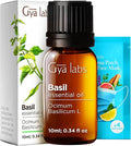 100% Pure Basil Essential Oil - 0.34 Fl Oz - Basil Oil for Hair, Skin, Diffuser, Aromatherapy & DIY Candle Making Scent