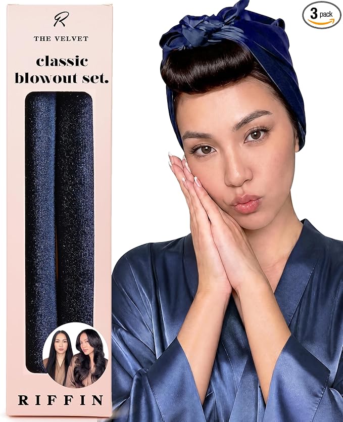 Classic Velvet Heatless Hair Curler Curling Rod Set - Soft Jumbo Large Flexi Rods Hair Rollers Curlers to Sleep In for Women, No Heat Heatless Curls Overnight Rods for Long Hair Volume Look