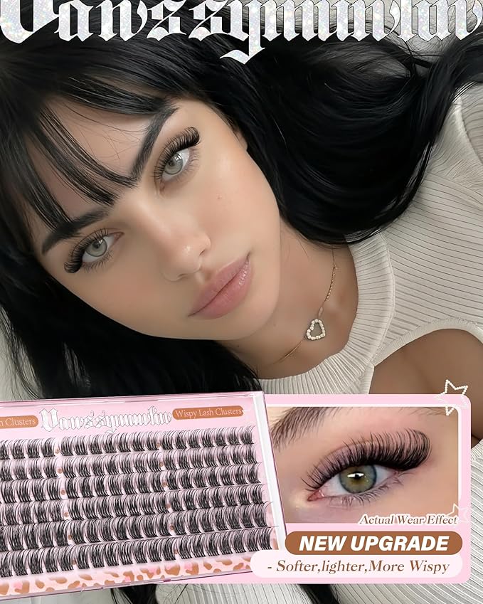 Short Natural Lash Clusters Wispy Eyelashes Clusters 10-12-14mm pestañas postizas naturales Lightweight Cluster Eyelash Extensions Go-To Length C Curl Lashes DIY Eyelash Clusters for All Eye Shapes