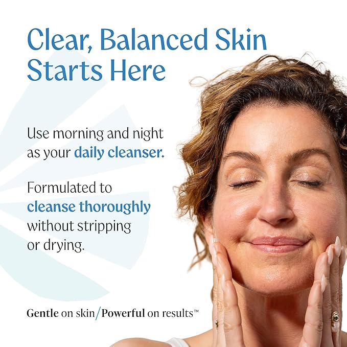 Almond Clear Face & Body Wash [6.7 Fl Oz] Skin Care for Acne and Folliculitis-Prone Skin - Gentle Everyday Exfoliating Cleanser with Mandelic Acid and Botanicals