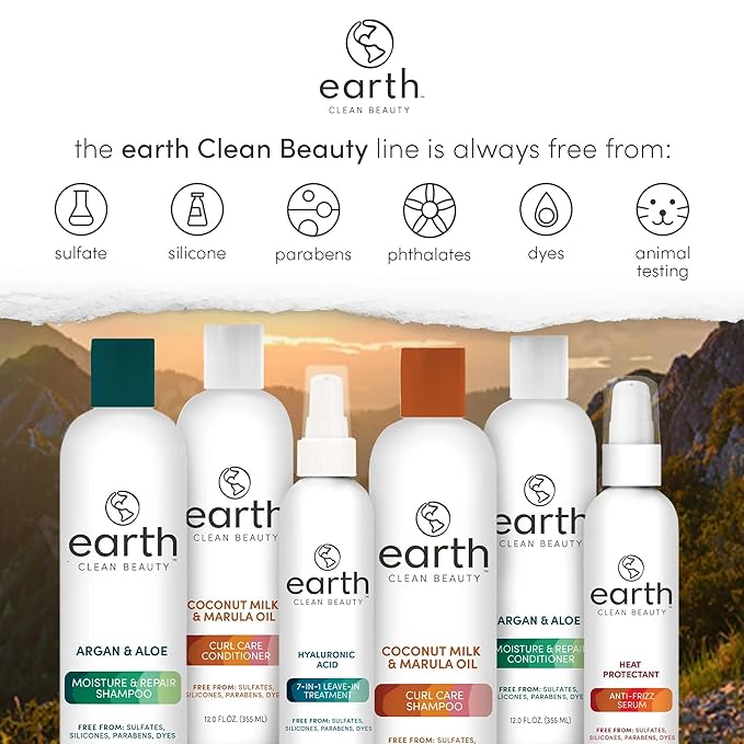 earth Moisture and Repair Conditioner - Hair Conditioner with Argan and Aloe - Sulfate and Paraben Free Conditioner Protects Against Breakage - 12 oz