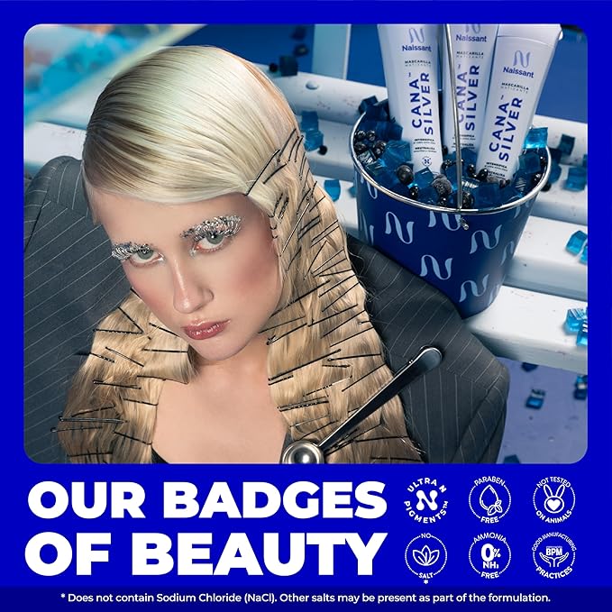 naissant Icy Cool Blonde Hair Purple Toning Mask | Ultra High-Purity Pigments | Neutralizes Yellow & Brassy Tones | Hyaluronic Acid, Collagen & Biotin | Paraben, Ammonia & Sulfate Free | 10.1 Fl. Oz