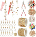 Starry 451 Pcs Lip Gloss Keychain Making Kit 126 Charms 22.97 ft Gold Chains with 30 Lipgloss Rubber Rings 20 Keychain Clips DIY Crafts for Women
