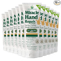 Miracle Hand Repair Cream for Dry Cracked Hands 1 oz Best Healing Hand Cream with 60% Aloe Vera - Non-Greasy Moisturizer for Working Hands - Fast Absorbing Lotion for Extremely Dry Skin (12-Pack)