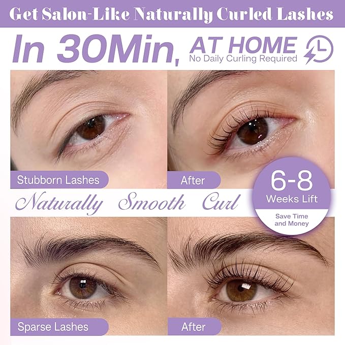 CALAILIS Lash Lift Kit, 2025 Updated Eyelash Lift Kit, Semi-Permanent Eyelash Curling Eyelash Perm Kit Suitable for Salon and DIY at Home Use Lash Perm Kit for Beginner and Professional