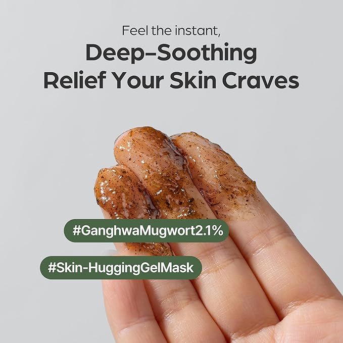 I'm from Mugwort Mask, Wash-Off Calming Face Mask with Mugwort Extract, Cooling & Soothing Care for Sensitive Skin, Korean Skincare 2.46 fl.oz