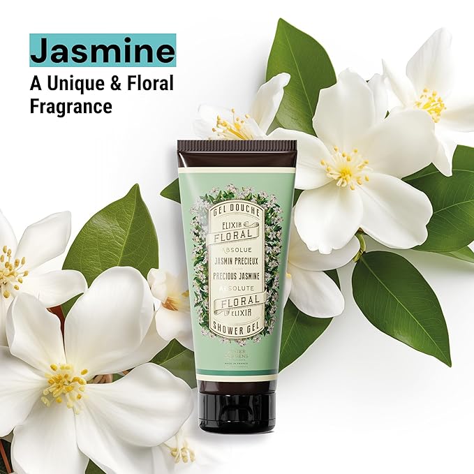 Panier des Sens - Jasmine Moisturizing Body Wash for Women & Men - Gentle Shower Gel - 96% Natural - Normal, Sensitive Skin - Body Care Made in France, SLS Free, Vegan - 6.8 floz