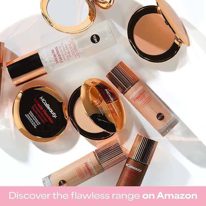 MCoBeauty Flawless Glow Luminous Skin Filter - 4.5 Medium - 4-in-1 Primer, Highlighter & Foundation Booster - Dewy Illuminating Tint Face Makeup with Squalane Vitamin E - Vegan & Cruelty Free